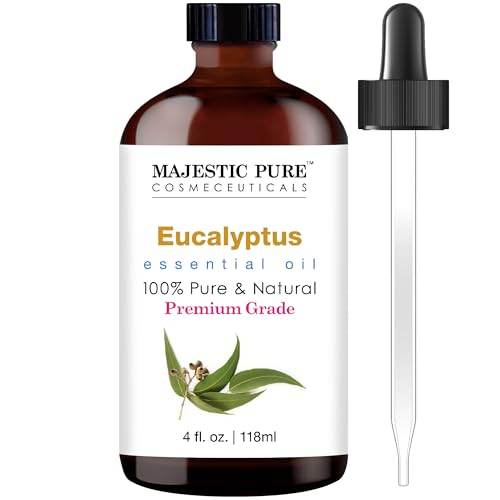 MAJESTIC PURE Eucalyptus Essential Oil | 100% Pure and Natural Eucalyptus Oil | Premium Grade Essential Oils for Hair Care, Home Diffusers, Skin, Aromatherapy, Massage and Humidifiers | 4 Fl Oz - zenfulharmony.com