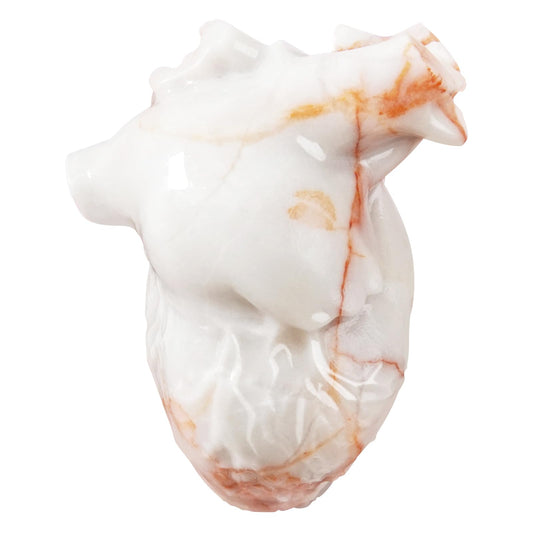 MiyouLuna 2.17" Red Network Jasper Heart Healing Crystal Hand-Carved Natural Stone Figurine Sculpture for Meditation, Stress Relief, Chakra Balancing, and Home Decor, Spiritual Gift for Women and Men - zenfulharmony.com