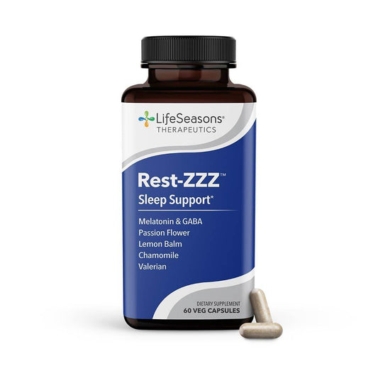 Rest-ZZZ - Powerful Sleep Support Supplement - Fall Asleep & Stay Asleep - Calms Nervous System - Naturally Ease Muscle Tension & Restlessness - Low Dose Melatonin GABA & Chamomile - 60 Capsules - zenfulharmony.com