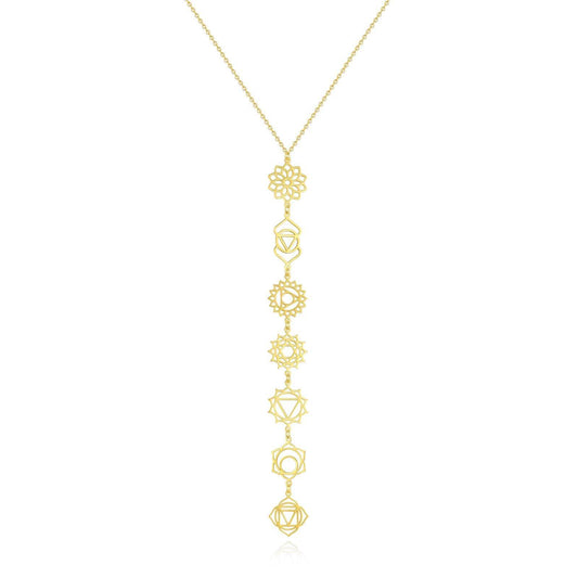LILILEIDY Lariat Gold Long Necklaces for Women Trendy - Chakra Necklace Yoga Dainty Trendy Y Necklace Prom Birthday Women Necklace - zenfulharmony.com
