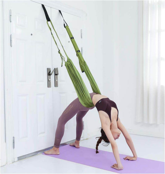 Leg Stretcher Strap, Stretching Equipment with Door Anchor Flexibility Trainer Backbend Assist for Dance Aerial Yoga Ballet Leg Stretching Exercise - zenfulharmony.com