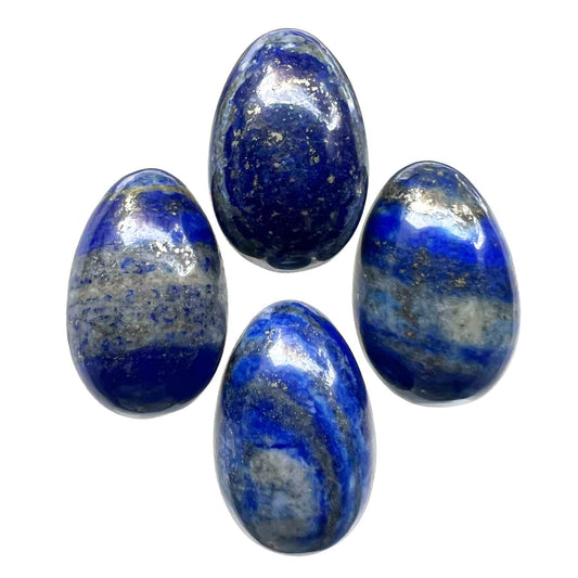 Neyisaa 4Pc Mini Stone Egg Shaped Figurine, Polished Easter Eggs Sphere Sculpture Crafts for Decoration Fengshui Healing Chakra Reiki, Lapis Lazuli - zenfulharmony.com