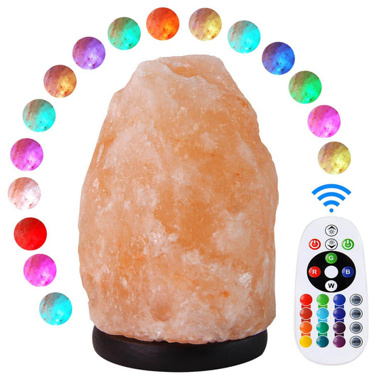 pursalt Himalayan Salt Lamp 7 Inches (5-6 Lbs) with Upgraded Remote Control, Adjustable 16 Color Changing Salt Lamp Night Light, Natural Crystal Pink Large USB Salt Rock Lamp for Home Decor - zenfulharmony.com