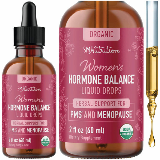Hormone Balance Liquid Drops | With Black Cohosh, Stinging Nettle, Red Raspberry Leaf, Chasteberry & More | Menopause, Hot Flash, & PMS Relief Menstrual Herbal Support Tincture | Vegan Formula | 2oz - zenfulharmony.com