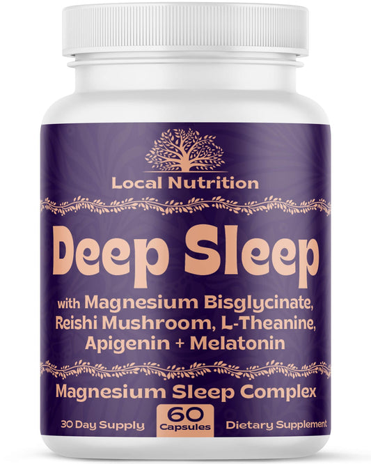 Natural Sleep Aid with Magnesium Glycinate 500mg Reishi Mushroom 350mg L-Theanine 300mg Apigenin 50mg Melatonin 3mg - Magnesium Sleep Supplement for Sleep Support, Deep Sleep - 60 Capsules Made in USA - zenfulharmony.com