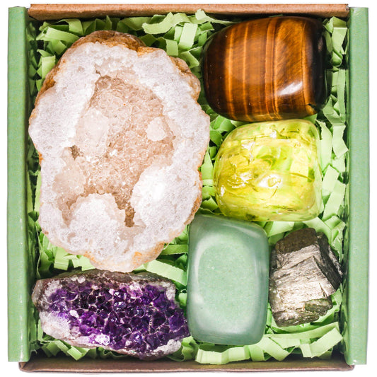 QianCannaor Crystals and Healing Stones Set for Abundance and Prosperity, Spiritual Crystals and Gift for Metaphysical, Witchcraft, Meditation, Manifestation, Zen, Reiki, Fengshui - zenfulharmony.com