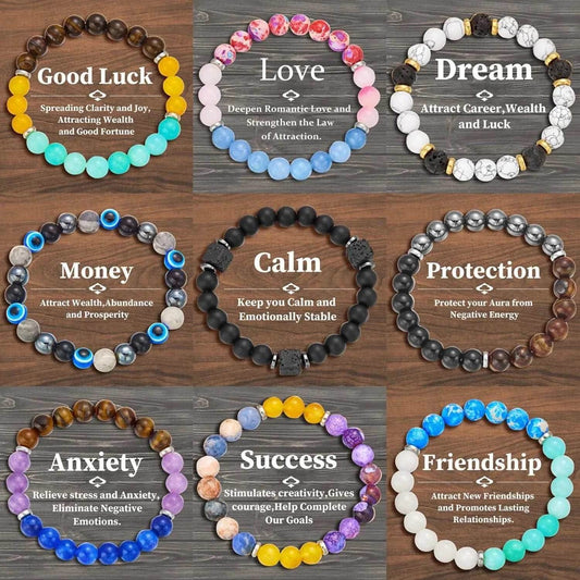Natural Stone Symbolic Bracelets Women Men - zenfulharmony.com