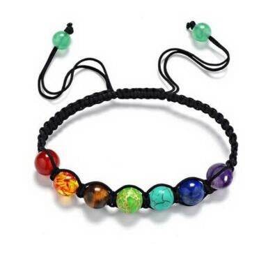 8mm big beads 7 Chakra Bracelet Yoga Bracelet healing balance supernatural Lava Reiki stones Beads Bracelet women jewelry - zenfulharmony.com