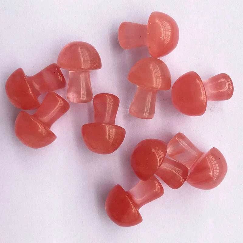 10 pcs Mini Mushroom Figurine Garden Decoration crystal Mineral Craft Natural Stone Healing specimen , meditation Home Decor - zenfulharmony.com