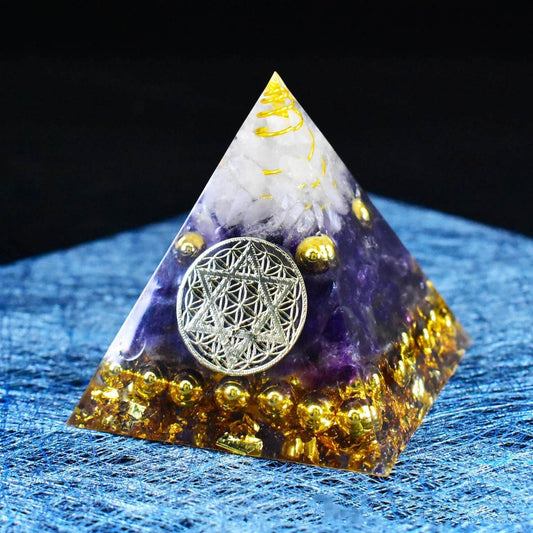 Seven Chakras Natural Crystal Gravel Energy Tower - zenfulharmony.com