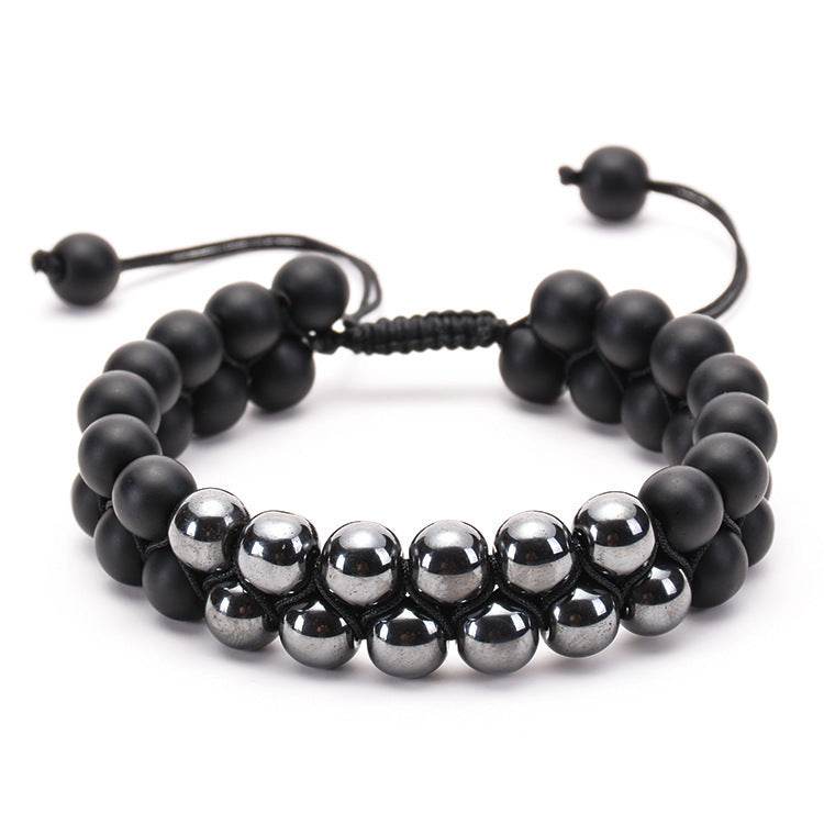 SevenChakra Natural Stone Handmade Braided Double Layer Lava Bracelets - zenfulharmony.com