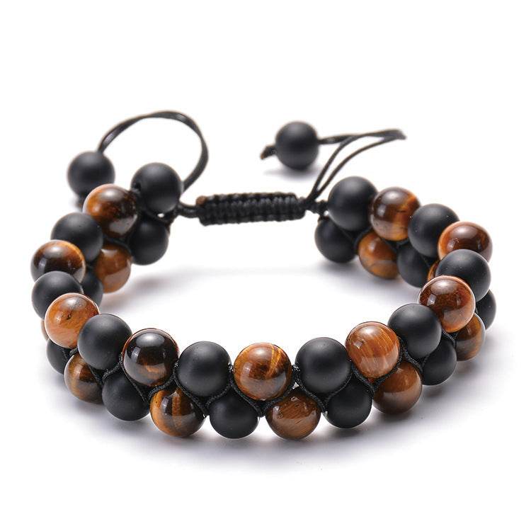 SevenChakra Natural Stone Handmade Braided Double Layer Lava Bracelets - zenfulharmony.com