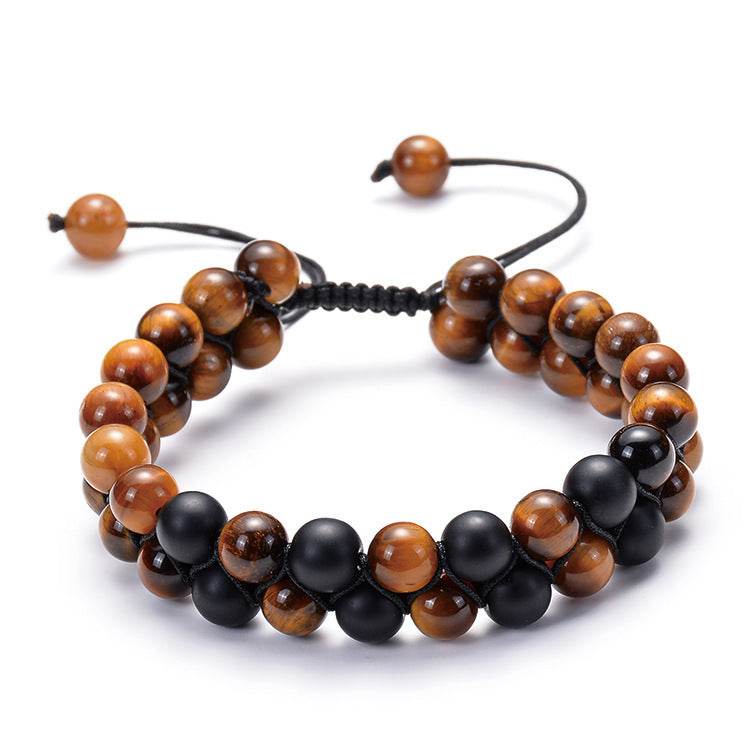 SevenChakra Natural Stone Handmade Braided Double Layer Lava Bracelets - zenfulharmony.com