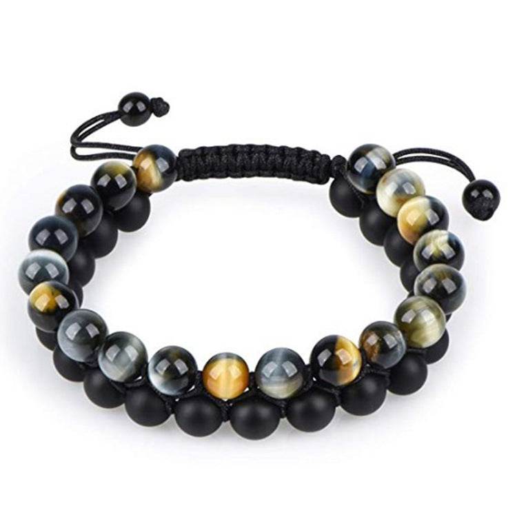SevenChakra Natural Stone Handmade Braided Double Layer Lava Bracelets - zenfulharmony.com