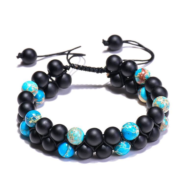 SevenChakra Natural Stone Handmade Braided Double Layer Lava Bracelets - zenfulharmony.com
