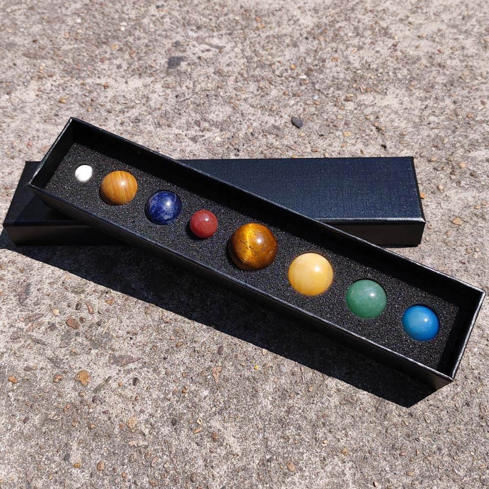 Natural Stone Solar System Eight Planets Jade Ball Teaching Cognitive Ornaments - zenfulharmony.com