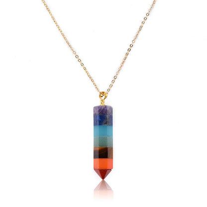 Seven chakra hexagonal Pendant - zenfulharmony.com