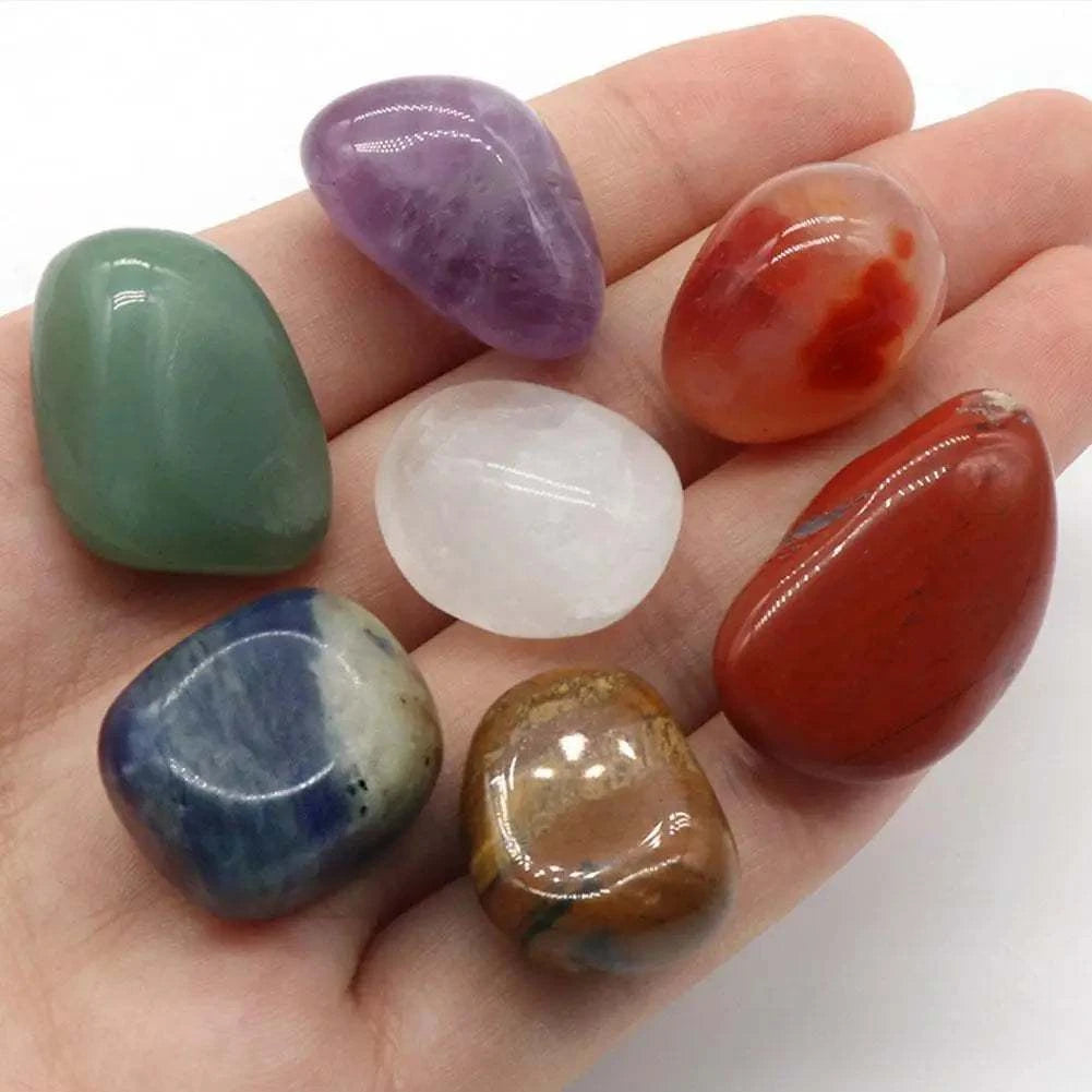 Natural Crystal Chakras Kit Amethyst Stone Healing Meditation Reiki 7