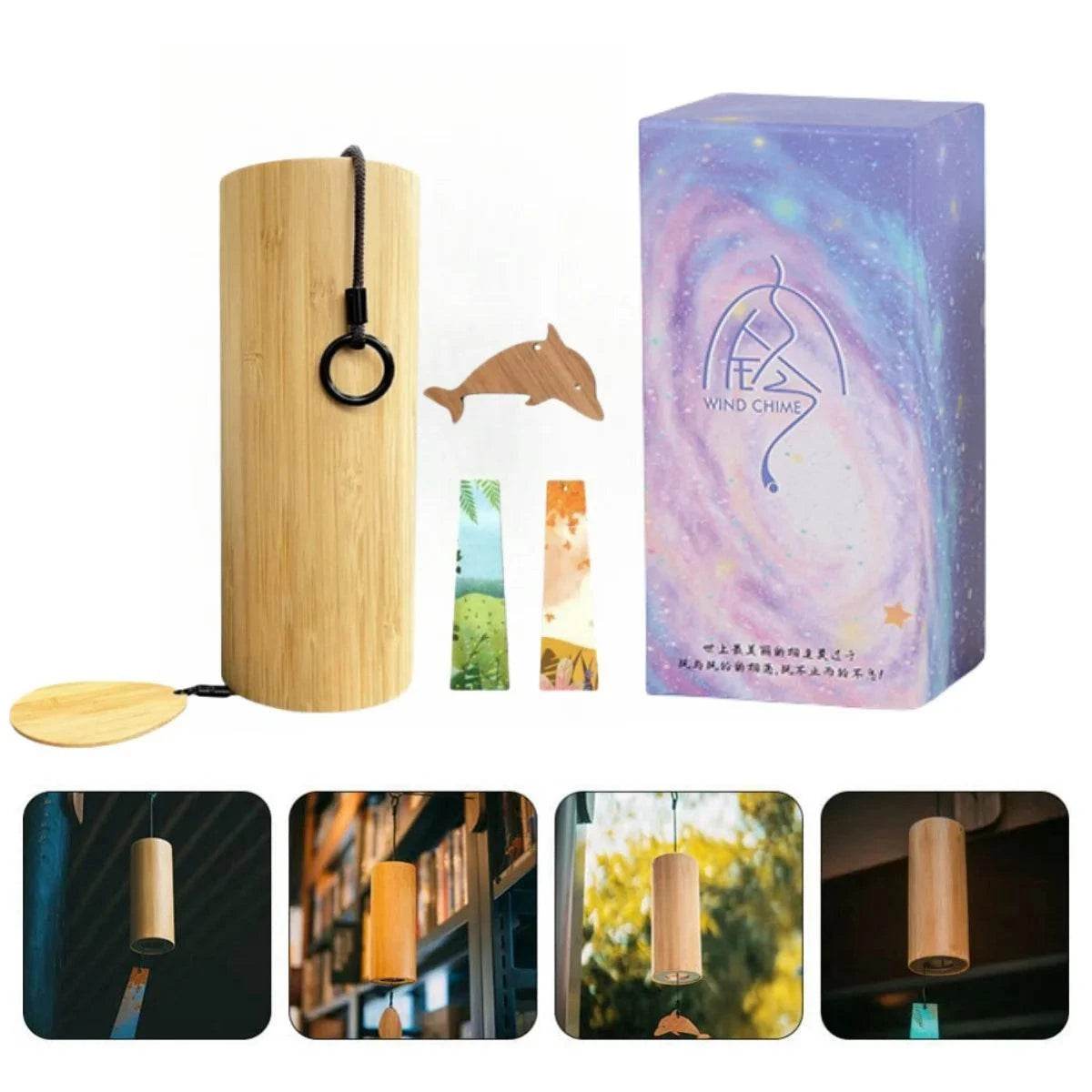 Bamboo Wind Chimes Set Wind Windchimes 8 Tone Rods Windchimes - zenfulharmony.com