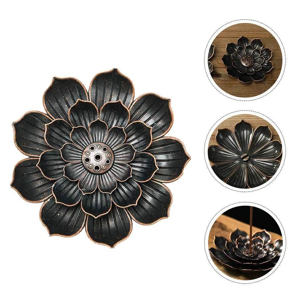 Incense Holder Burner Burnerr Candlestick Holders Lotus Flower - zenfulharmony.com