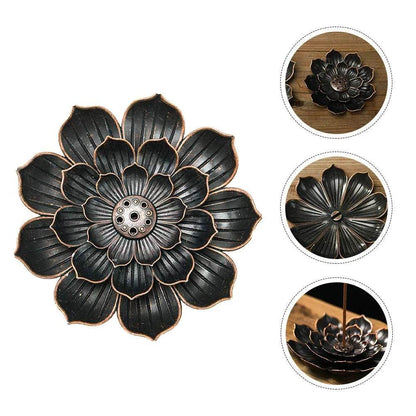 Incense Holder Burner Burnerr Candlestick Holders Lotus Flower - zenfulharmony.com
