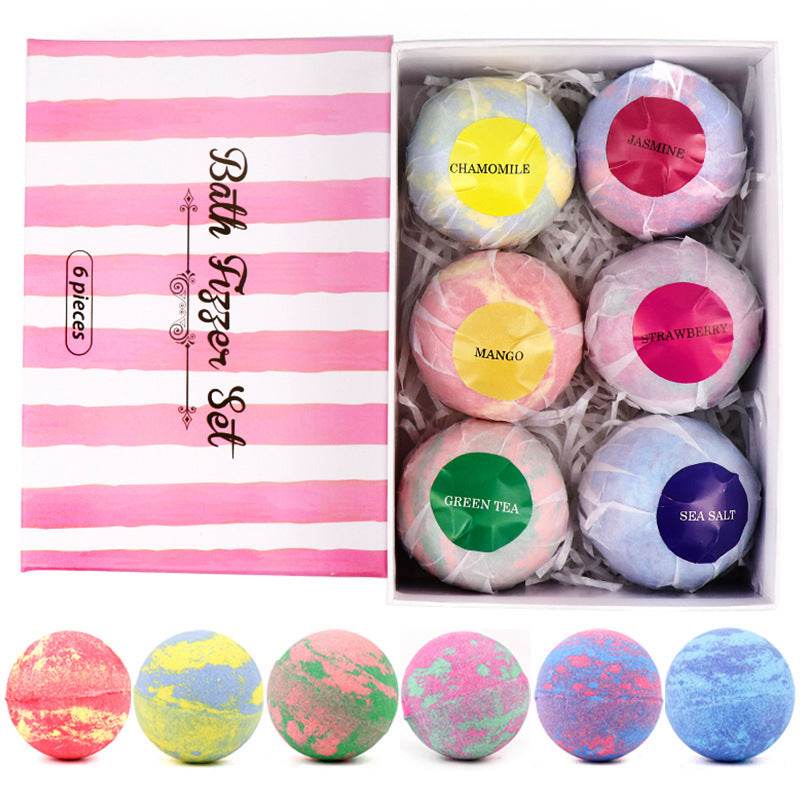 6 pcs Organic Bath Bombs Bubble Bath Mint Lavender Rose Flavor - zenfulharmony.com