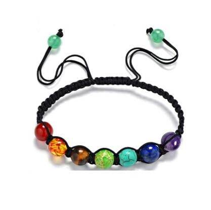 8mm big beads 7 Chakra Bracelet Yoga Bracelet healing balance supernatural Lava Reiki stones Beads Bracelet women jewelry - zenfulharmony.com