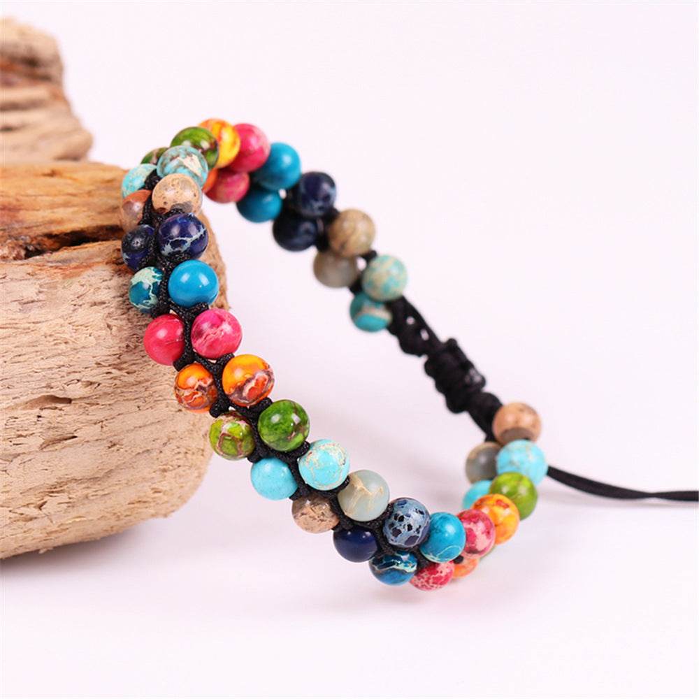 7 chakra natural stone bracelet 6mm - zenfulharmony.com