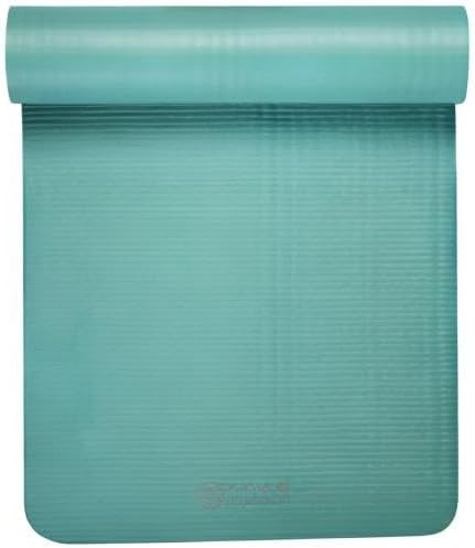 Gaiam Essentials Thick Yoga Mat Fitness & Exercise Mat with Easy-Cinch Yoga Mat Carrier Strap, 72"L x 24"W x 2/5 Inch Thick - zenfulharmony.com