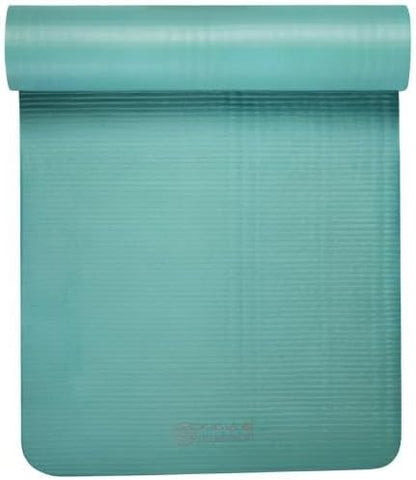 Gaiam Essentials Thick Yoga Mat Fitness & Exercise Mat with Easy-Cinch Yoga Mat Carrier Strap, 72"L x 24"W x 2/5 Inch Thick - zenfulharmony.com