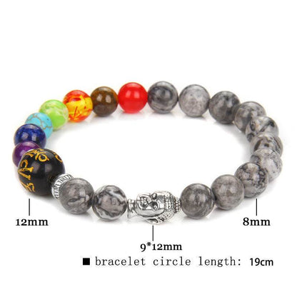 Seven Chakra Yoga Energy Meditation Bracelet Women - zenfulharmony.com