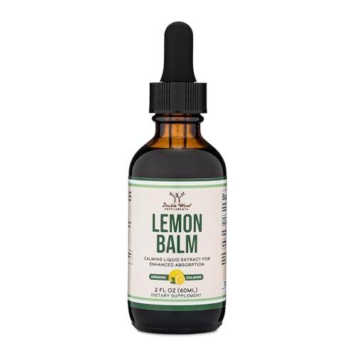 Double Wood Supplements Lemon Balm Tincture - Organic Lemon Balm Drops for Relaxation 590mg - 2FL OZ, 120 Servings (Better Absorbed Than Capsules, Great Addition to Lemon Balm Tea) for Relaxation - zenfulharmony.com