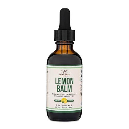 Double Wood Supplements Lemon Balm Tincture - Organic Lemon Balm Drops for Relaxation 590mg - 2FL OZ, 120 Servings (Better Absorbed Than Capsules, Great Addition to Lemon Balm Tea) for Relaxation - zenfulharmony.com