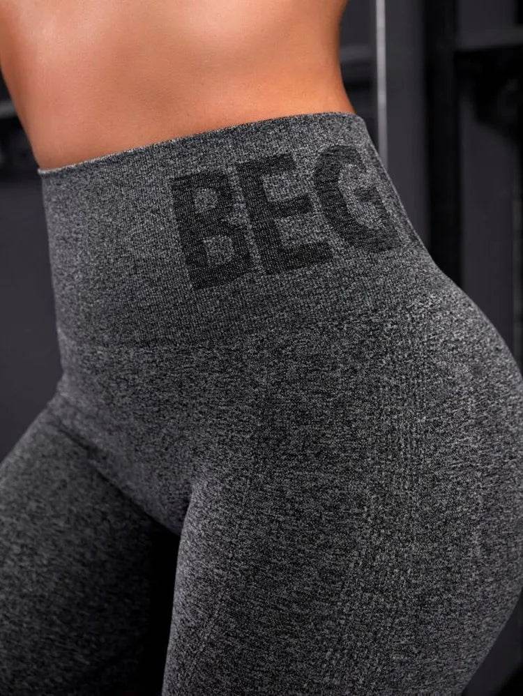 Newest Letter Honey Peach Hip Yoga Pants High Waist Lift Hip Tight Fitness Leggings Seamless Training Sports Leggings for Women - zenfulharmony.com