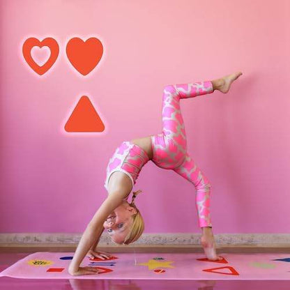 Yoga Mat, Yoga Game, Kids, Tween, Adult sizes, How-To Poster, Free Game App, Follow the Symbols, Aligns the Body, Easy to Learn, All Levels, Chi Mat, Yoga, Fitness, Exercise, Meditation, Wellness - zenfulharmony.com