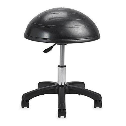 Gaiam Balance Ball Chair Stool, Half-Dome Stability Ball Adjustable Swivel Rolling Chair Drafting Stool for Desks in Office, Classroom, Doctors, Physicians, Massage Therapists, Salons - Black 23 - zenfulharmony.com