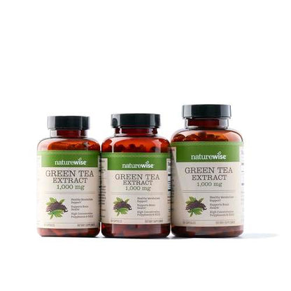 NatureWise Green Tea Extract Capsules 1000 mg - 50% EGCG & 98% Polyphenols - Extra Strength Antioxidants - Vegan, Gluten Free, Non-GMO - 60 Capsules[1-Month Supply] - zenfulharmony.com