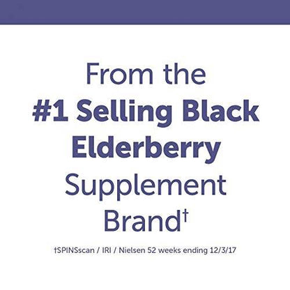 Nature’s Way Sambucus Elderberry Immune Gummies, Daily Immune Support for Kids and Adults*, with Vitamin C, Vitamin D3, Zinc, Gluten Free, Vegetarian, 60 Gummies (Packaging May Vary) - zenfulharmony.com