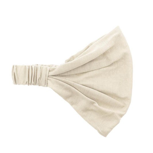 Motique Accessories Tan Wide Cotton Head Band Solid Boho Yoga Style Soft Hairband for Women - zenfulharmony.com