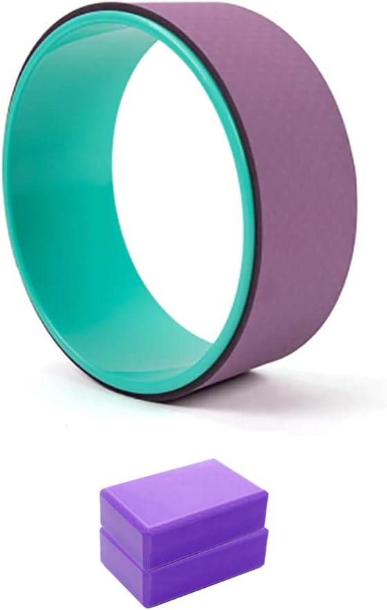 DreamHigh Non Slip Durable TPE - Eco-Friendly Yoga Wheel with 2pcs Yoga Foam Blocks - zenfulharmony.com