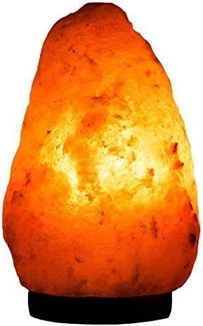 Himalayan Salt Lamp with Dimmer Switch - Natural Crystal Rock Night Light for Home Decor - Hand Carved Salt Lamp with Wooden Base - Soothing Amber Glow Night Light & Gifts - zenfulharmony.com