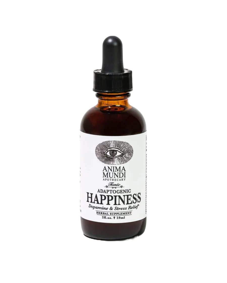 Anima Mundi Herbal Ashwagandha Drops - Happiness Tonic for Gentle Mood Support and Relaxation - Adaptogenic Drops with Organic Ashwagandha, Rhodiola, St. John's Wort & More (2oz / 59ml) - zenfulharmony.com