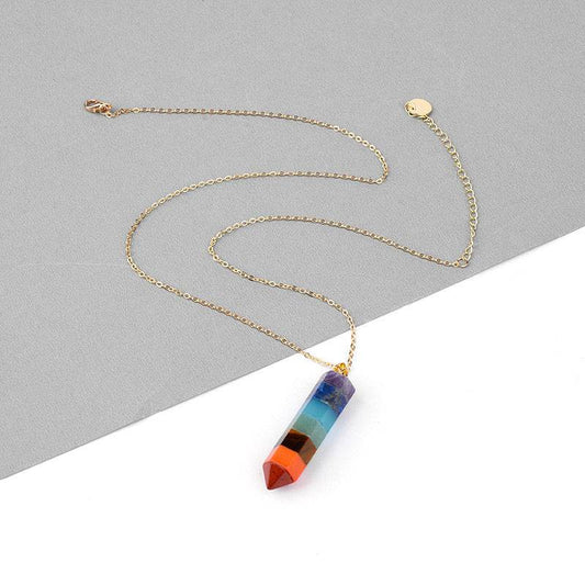 Seven chakra hexagonal Pendant - zenfulharmony.com