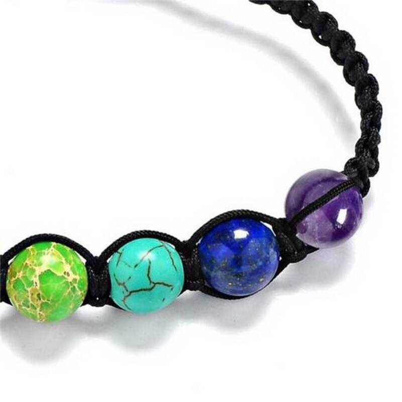 8mm big beads 7 Chakra Bracelet Yoga Bracelet healing balance supernatural Lava Reiki stones Beads Bracelet women jewelry - zenfulharmony.com