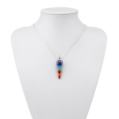 Seven chakra hexagonal Pendant - zenfulharmony.com