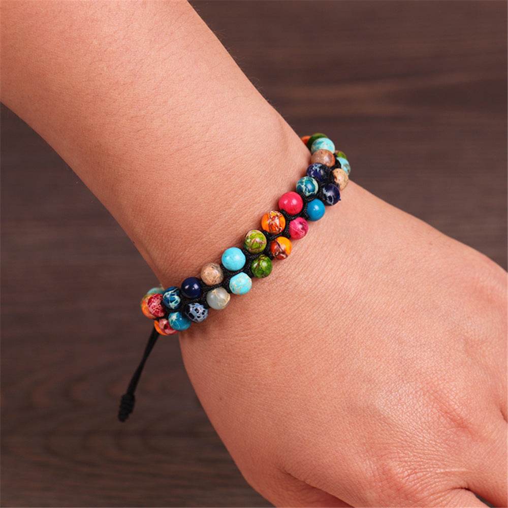 7 chakra natural stone bracelet 6mm - zenfulharmony.com