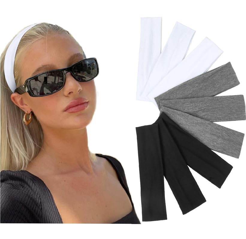 Headbands for Women 16 Pack Elastic Hair Bands for Women' Hair Non Slip Soft Cloth Fabric Headbands Women Hair Accessories, Black White Gray Women‘s Headband - zenfulharmony.com