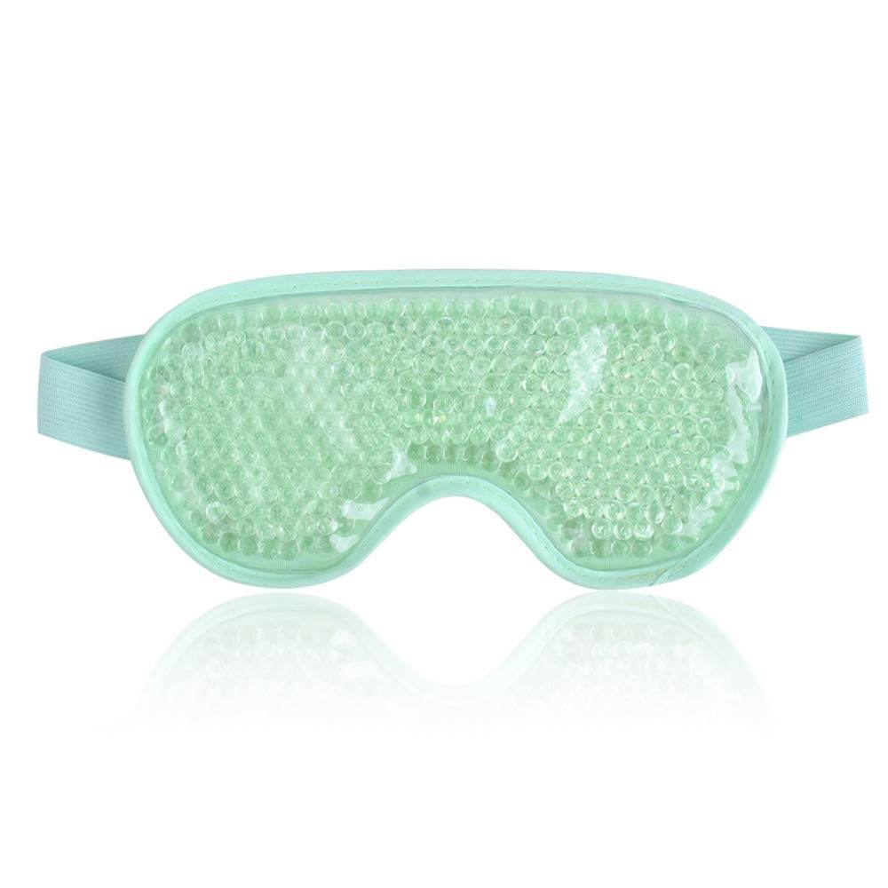 NEWGO Cooling Eye Mask Cold Gel Eye Mask for Eye Puffiness, Tired Eyes, Migraines, Stress, Itchy Eyes, Eye Lid Surgery, Eye Relief Mask for Sleeping, Skin Care, Eye Spa - Green - zenfulharmony.com