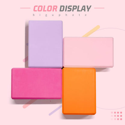 Biguphate Yoga Blocks 2 Pack, EVA Foam Yoga Block Supportive Latex-Free, Non-Slip Exercise Blocks, Yoga Accessories for Pilates, Meditation, Balance, Stretching and Deep Poses (Pink) - zenfulharmony.com