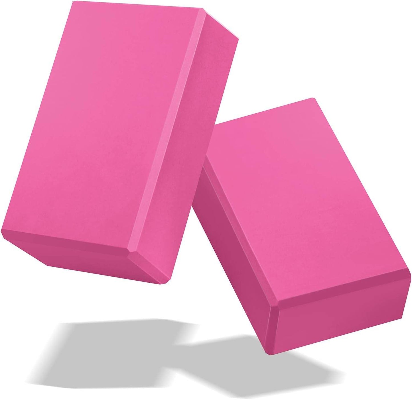 Biguphate Yoga Blocks 2 Pack, EVA Foam Yoga Block Supportive Latex-Free, Non-Slip Exercise Blocks, Yoga Accessories for Pilates, Meditation, Balance, Stretching and Deep Poses - zenfulharmony.com